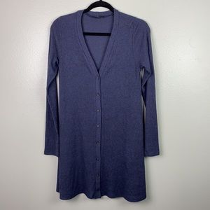 Lulu’s | Button Front Blue Ribbed Cardigan S